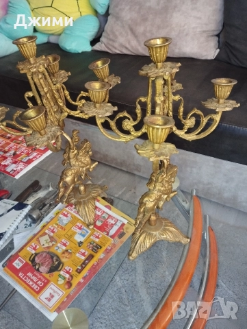 различни много стари големи свещници, снимка 16 - Антикварни и старинни предмети - 46466469