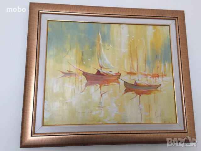 Картина „Пейзаж“ , маслени бои, художник Владин Владев , снимка 3 - Картини - 51566308