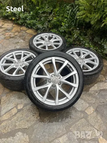 OEM джанти Audi Ronal 5x112, 18-ки с гуми 245/40/18, снимка 2 - Гуми и джанти - 48646229