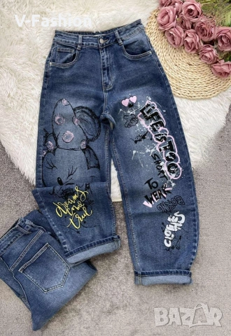 Дънки балон, снимка 3 - Дънки - 53615213