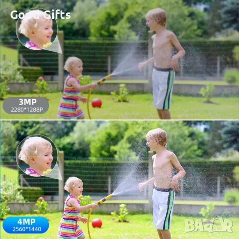 WiFi PTZ охранителна камера с 3 обектива, 4MP резолюция, AI проследяване и нощно виждане – външна, в, снимка 2 - Други - 51250803