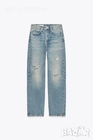 Дамски дънки с висока талия Zara, снимка 3 - Дънки - 54192961