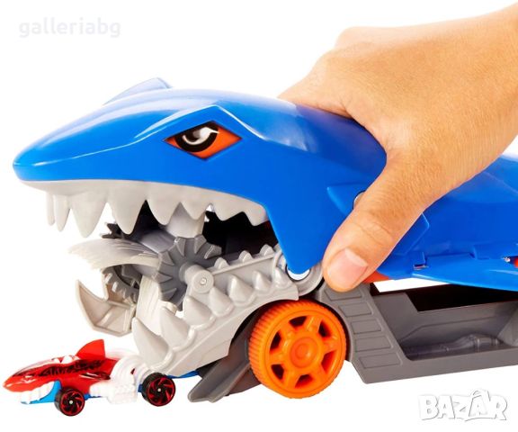 Hot Wheels City - Транспортьор акула с количка, снимка 4 - Коли, камиони, мотори, писти - 45150004