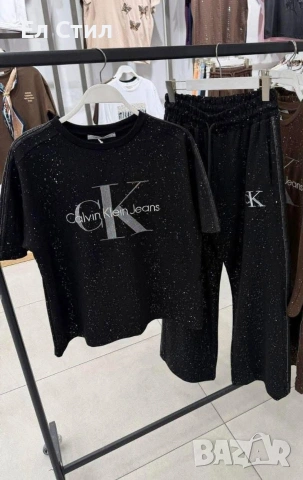 🤍#Сет Памук Бродерия Черно С М Л ХЛ 38 евро , снимка 3 - Спортни екипи - 53517846