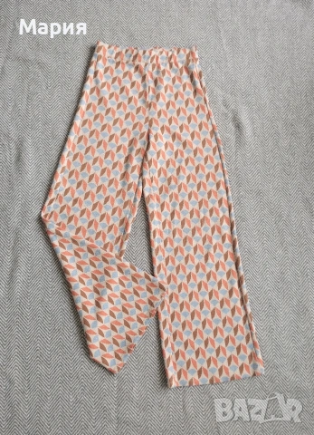 Pull&Bear широк панталон с принт, снимка 3 - Панталони - 54088452