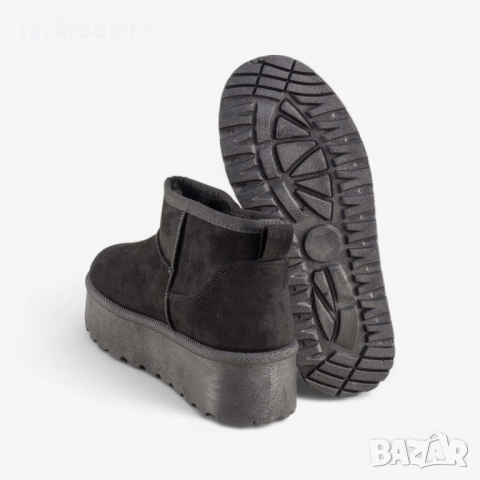 Дамски боти тип UGG на платформа в черно BD2908-1 black, снимка 5 - Дамски боти - 52693778
