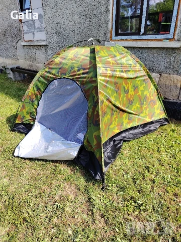 Камуфлажна, четириместна, водонепромокаема палатка 208 X 208см