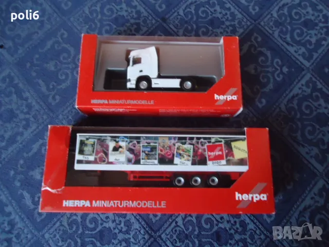 влекач SCANIA и ремарке HERPA, снимка 1 - Колекции - 48441771