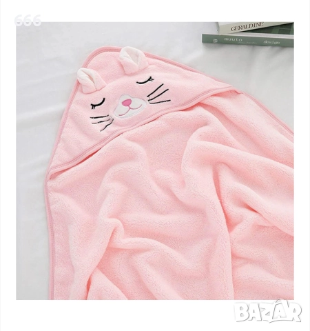 Хавлиена кърпа за бебета с качулка., снимка 5 - Други - 52579428