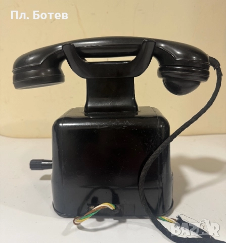 Стар метален телефон, снимка 3 - Антикварни и старинни предмети - 52977529