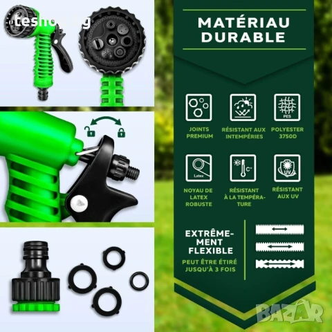 Градински маркуч гъвкав 1/2 30 м Tresko flexiSchlauch 1/2 30m (FGS-004), снимка 3 - Напояване - 51410150