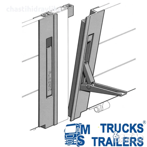 Алуминиева колонка с ключалка и кант PLANAE - лява/дясна 35170400