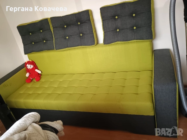 Разтегателен диван тройка, снимка 6 - Дивани и мека мебел - 54174473