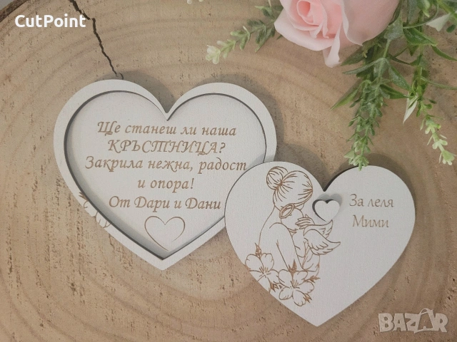 Покана за кръстник /кръстница–персонализирана покана за свето кръщение, снимка 8 - Покани - 53732370