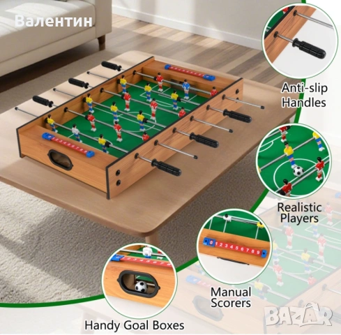 2 в 1 мултифункционална игрална маса COSTWAY, снимка 6 - Играчки за стая - 53561722