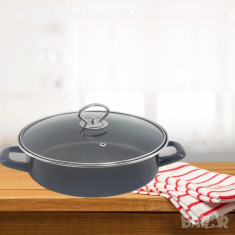 Тава с капак Rosberg, различни размери, черна/въгл.стомана с незалеп.покр., снимка 2 - Съдове за готвене - 52722563