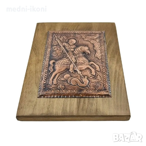 МЕДНА ИКОНА СВЕТИ ТЕОДОР, снимка 3 - Икони - 54289258