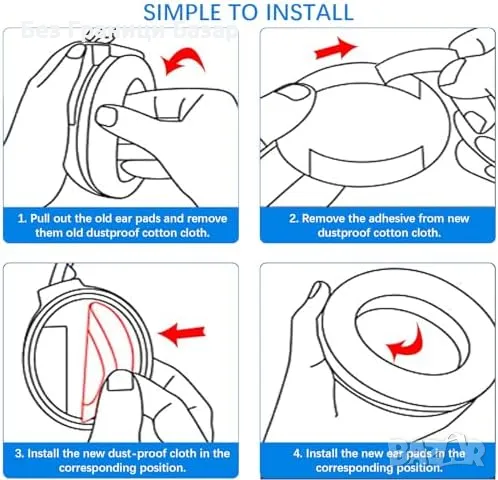 Нови Подложки за слушалки Bose QC35 II – звукоизолация и лесен монтаж, снимка 6 - Други - 47654759