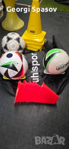 Футболни топки,конуси,торба за футбол, снимка 6 - Футбол - 54243234