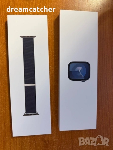 Смарт часовник Apple Watch 9, 41 мм, Midnight Aluminium Case, Midnight Sport Loop (GPS) нова верижка, снимка 12 - Смарт часовници - 54152899