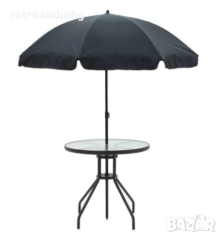  Градински комплект КАМЕЛИЯ маса Ф75, 4 сгъваеми стола и чадър, снимка 8 - Градински мебели, декорация  - 52734410