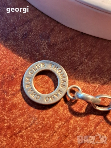 сребърна гривна Thomas sabo Charm club със 5 талисманчета , снимка 12 - Гривни - 52591377