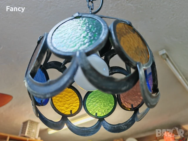 Винтидж чугунена лампа , снимка 4 - Антикварни и старинни предмети - 51186310