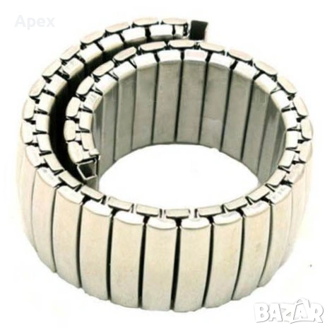 Ластична Верижка за Часовник. Разтегателни Ластични Стоманени Верижки без Закопчалка 18мм 20мм, снимка 5 - Каишки за часовници - 54011545