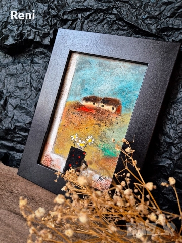 Прозорец, миниатюра пастел, снимка 3 - Картини - 52914438