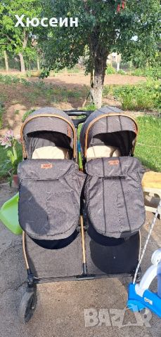 Количка за близнаци chipolino , снимка 5 - Детски колички - 46199572