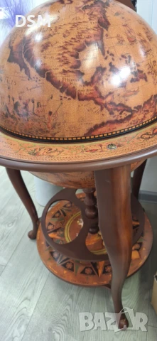 Нов - Голям Глобус Мини Бар - Поставка за Бутилка / Вино/Юбилей!, снимка 5 - Маси - 51113548