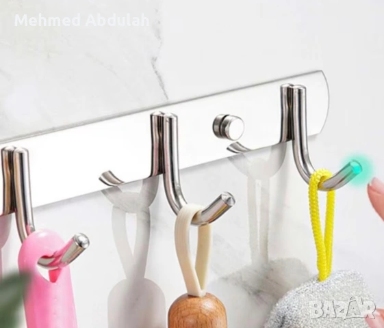 Здрави метални закачалки с 5 и 6 куки, снимка 6 - Други стоки за дома - 54217149