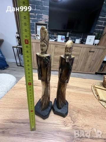 Две интересни , Японски или Китайски статуетки от кост, снимка 6 - Антикварни и старинни предмети - 54064570