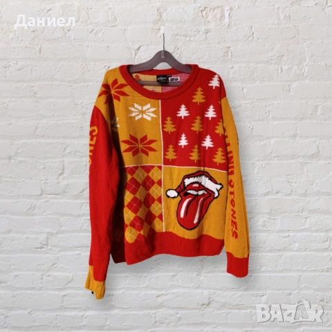 Коледен пуловер на Rolling stones 