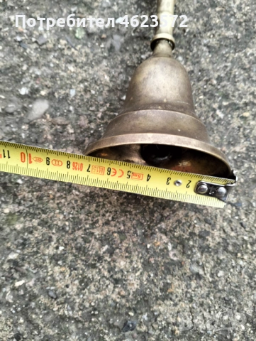 Бронзов училищен звънец, снимка 12 - Антикварни и старинни предмети - 52062611
