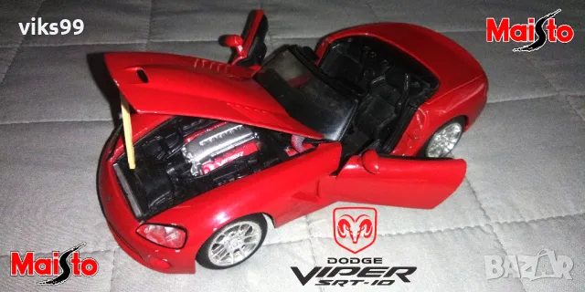 Dodge Viper SRT-10 Maisto - Мащаб 1:24 , снимка 1 - Колекции - 49290156