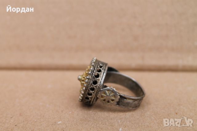 Възрожденски сребърен пръстен, снимка 1 - Антикварни и старинни предмети - 45683647