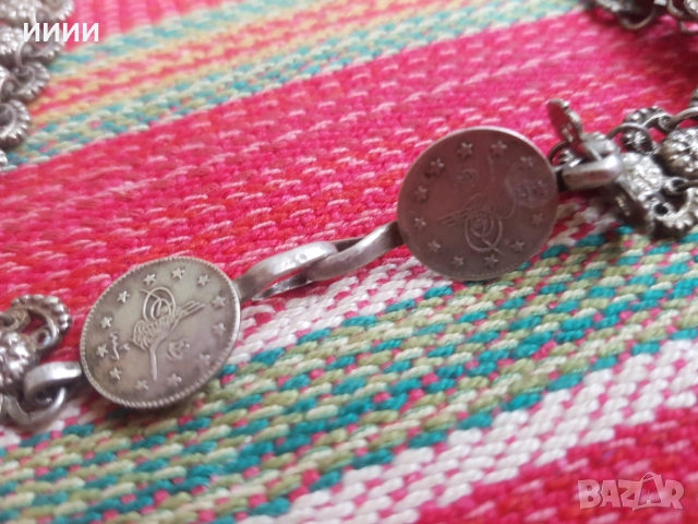 Сребърен кордон ланец, снимка 3 - Антикварни и старинни предмети - 52840451