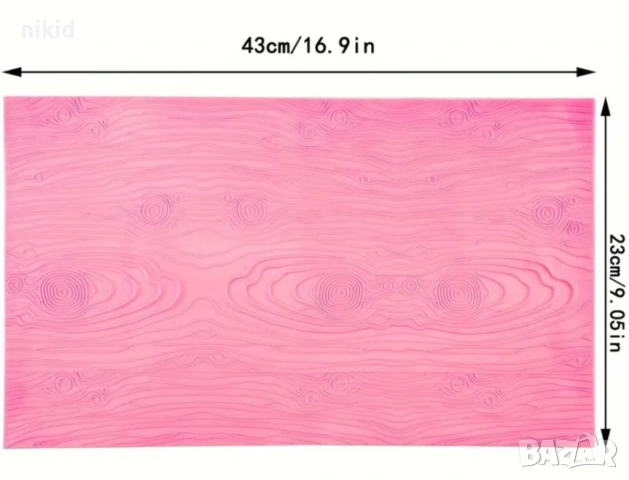 Гигантска подложка кора дърво релефна силиконов молд форма декорация торта фондан шоколад и др., снимка 4 - Други - 20497205