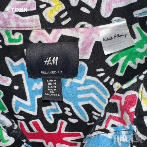 HM x Keith Haring Oversized Shirt, снимка 2 - Ризи - 52020468