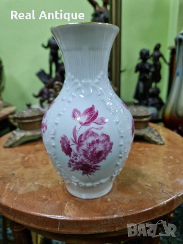 Чудесна много красива антикварна колекционерска порцеланова ваза Royal KPM , снимка 6 - Вази - 45337705