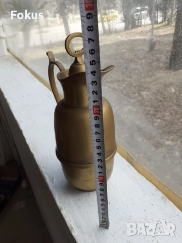 Стар бронзов декантер кана термос, снимка 6 - Антикварни и старинни предмети - 51510671