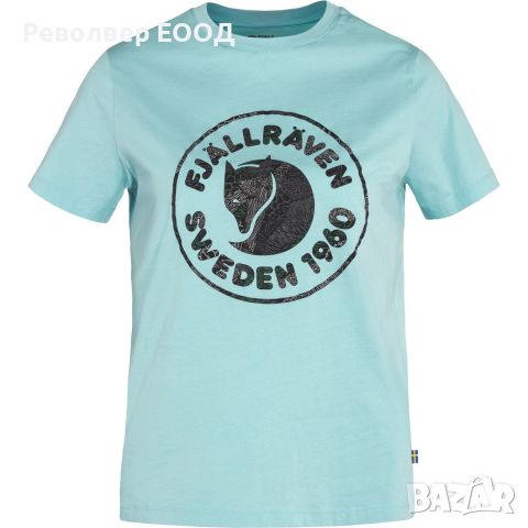 Дамска тениска Fjall Raven - Kanken Art Logo Tee, в цвят Sky Blue