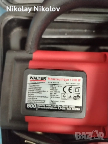 НОВО!!! фреза за канали WALTER1919, снимка 6 - Други инструменти - 53490223