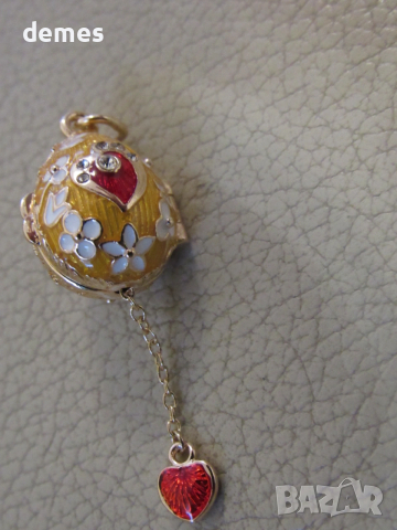 Фино дамско колие с висулка- Яйце Фаберже, ново