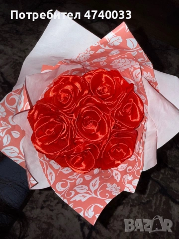 Намаление ! Букет от 7 ръчно изработено рози само за 7€, снимка 3 - Декорация за дома - 53699123