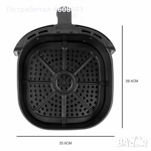 Уред за готвене с горещ въздух Royalty Line RL-AF1500.37D - Air Fryer 5L, снимка 5 - Фритюрници - 51878923