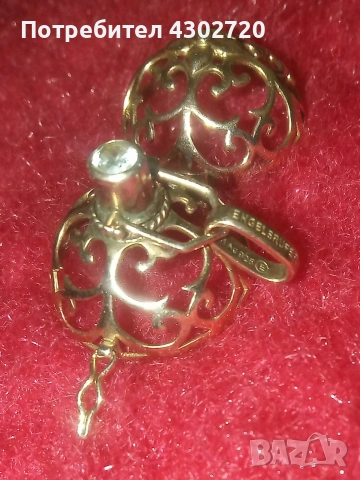 Engelsrufer - сребърен медальон със златно покритие-"Викач на ангели", снимка 2 - Колиета, медальони, синджири - 53987641