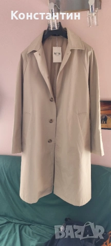 Мъжко trench coat палто H&M Essentials М размер, снимка 3 - Якета - 53848289