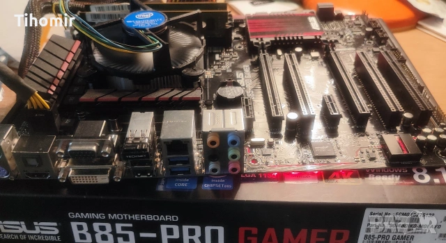 Комплект: MB ASUS B85-PRO GAMER, CPU i5-4690K 3,5GHz, RAM 2x2GB Samsung, снимка 5 - Дънни платки - 54243141